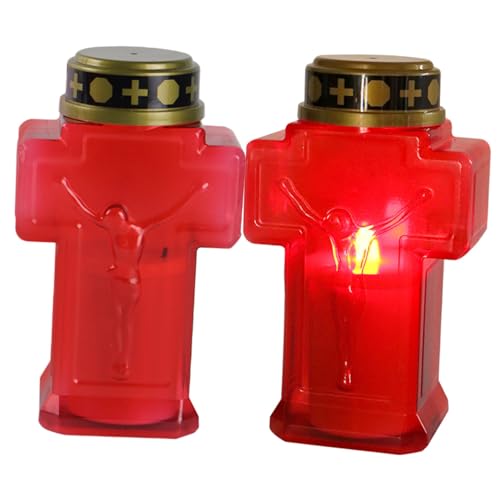Velas LED de Cruz para Decoración de Sala y Dormitorio en Noches de Navidad SEWACC