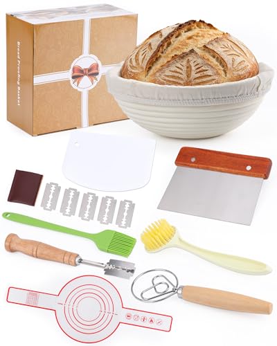 Acual 9 Delige Rijsmandje 23cm Met Schraper Snijmes & Accessoires Ronde