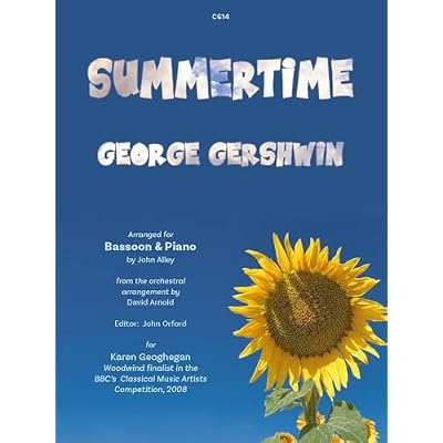 George Gershwin: Summertime (Bassoon and Piano) Arranged by John Alley and David Arnold, Edited by John Orford, Clifton Edition C614