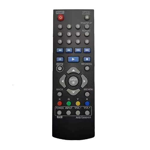 Mando AKB73896401 para LG Blue Ray Disc DVD Player BP135N BP135W BP145 BP155N BP200 BP240 BP250 BP300 - No es Necesario configurar
