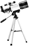 Le grossissement 15150X est livré avec un oculaire de 6 mm, un oculaire de 25 mm, une lentille Barlow 3X et une lunette de visée 5X24, une distance focale de 300 mm, une ouverture de 70 mm, parfait pour l'observation et la visualisation de la terre
