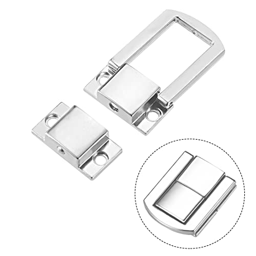 Uxcell Toggle Catch Lock, 25Mm Retro Decorative Silver Tone Hasp With Screws For Suitcase Chest Trunk Latch Clasp, Pack Of 6 #TOP3