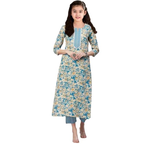 Image of Printed Ethnic Wear for Girl | Casual Wear Outfit for Girls | Girls Salwar Suit Set for Regular wear