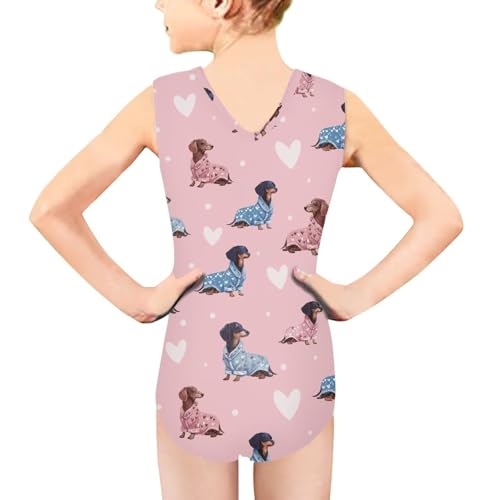 Image of Swimsuits for Girls 3-14 Summer Kids Bathing Suits Gymnastics Leotards One Piece Swimwear