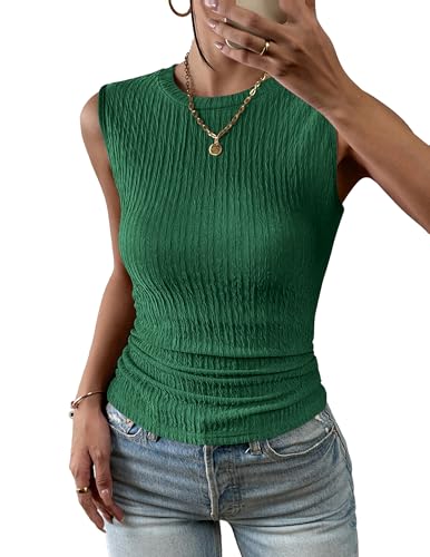 Hotouch Damen Tank Top Ärmellose Oberteile Sommer Basic Tanktops Rundhals...