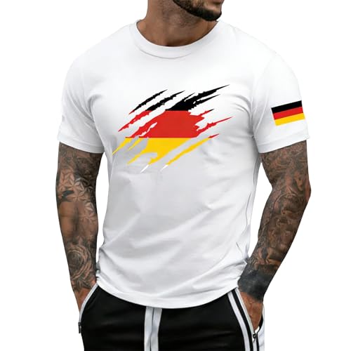 Image of Fan Short Sleeve Crew Neck Graphic Print T-Shirt for, White, 3XL