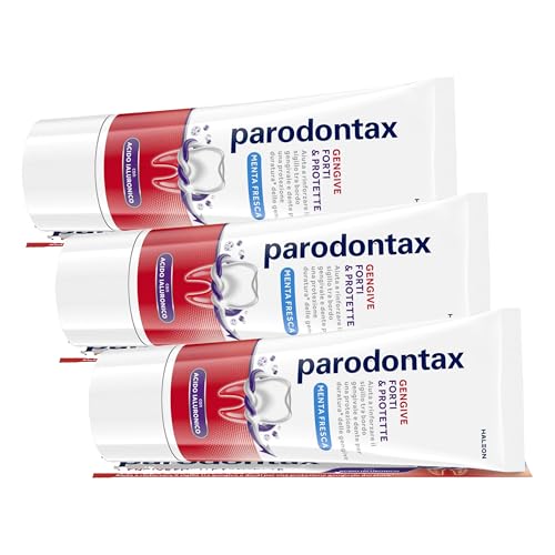 Parodontax Gengive Forti & Protette Dentifricio Quotidiano con Acido Ialuronico, Aiuta a Rinforzare il Sigillo tra bordo gengivale e Denti, Menta Fresca, 75ml (Confezione da 3)
