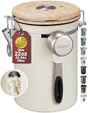 Veken Coffee Canister with Window, Airtight Stainless Steel...