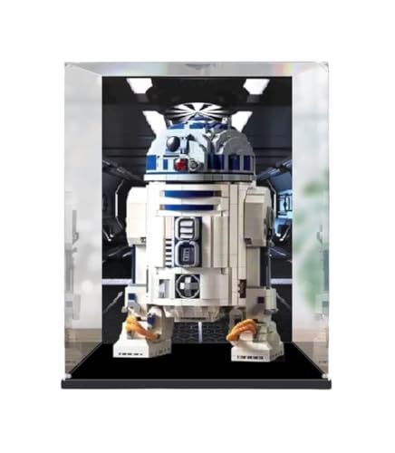 Vitrina acrílica para LEGO 75308 R2-D2 Droid Building Set, caixa de exibição à prova de pó compatível com Lego 75308 - modelo não incluído