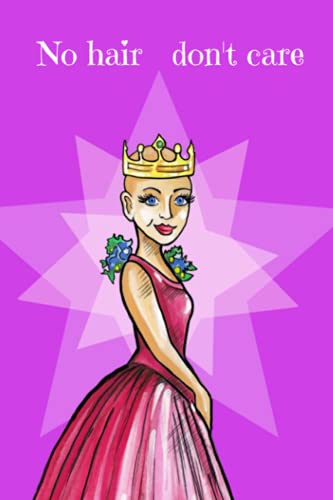 Notebook: No hair, don't care - lined 100 pages notebook 6x9 Queen with no hair
