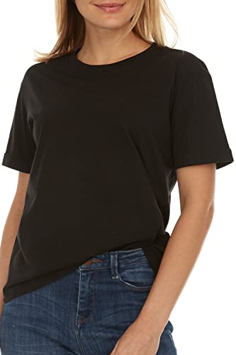 Brix Womens Loose Fit Tee - Shirts Crewneck Cotton Tees.