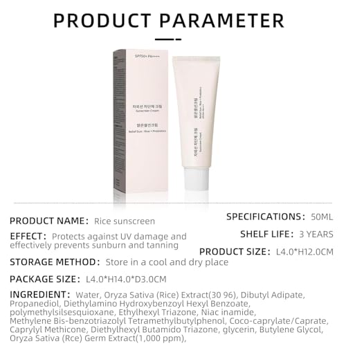Korean Skin Care Solution for All Skin Types, Relief Sun Organic S-P-F50 +PA++++, SP50+++Korean Skin Care Solution for All Skin Types