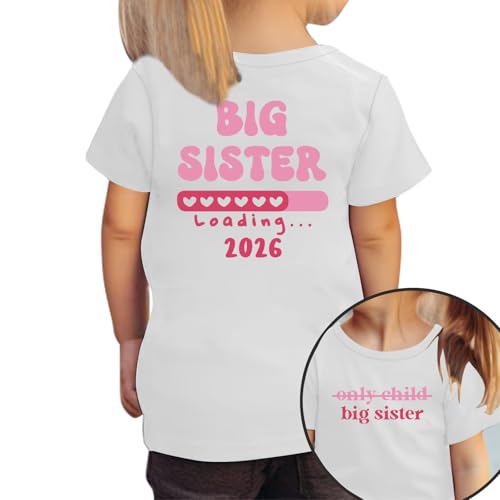 Image of Toddler Big Sister Shirts in My Big Sister Era Girl Graphic T-Shirt Casual Toddler Infant Girls Outfits