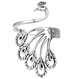 WESIEVYA Anillo Ajustable Vintage de para Mujer Anillo Abierto Étnico con Diseño de Ave para Joyas Ganchillo Accesorio Único para Ocasiones Especiales Color Aleatorio Color Aleatorio