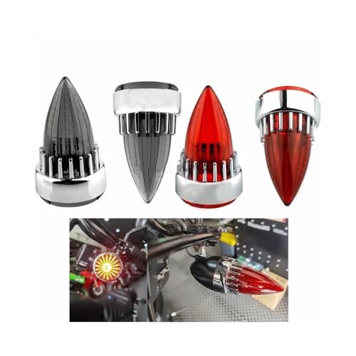 Clignotant d'objectif pour moto custom chrome red haut de gamme - 2