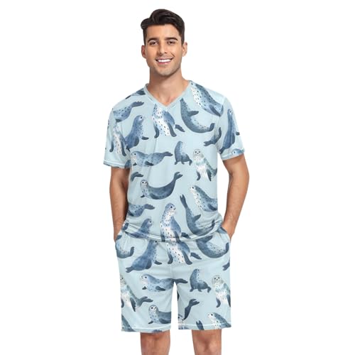 Pyjama à manches courtes homme GAIREG anti-transpiration nuit fraîche S-XXL