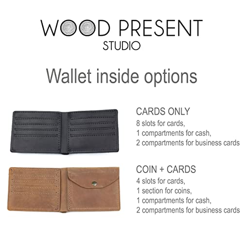 Personalized Leather Wallet Groomsmen Gift Box Leather Gift For Him Mens Wallet Custom Gift For Men Gift For Dad Bifold Wallet For Men Engraved Gift Box #TOP4