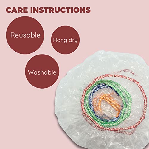 Culinary Elements Reusable Bowl Covers With Elastic, Plastic Food Storage Cover For Leftovers: 12 Bowl Covers #TOP4