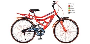 Nova X Factor 26 Inch Mountain Bike with Tubular Wheels and Dual Suspension for Men and Women & Steel 18