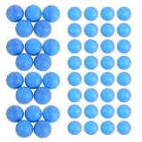 Milisten 50pcs Frosted Dark Blue 40mm Table Tennis Balls for Party Raffles and DIY Crafts, Seamless Ping Pong
