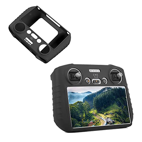 Fututech silikonowe etui do DJI Mini 3 Pro RC do pilota zdalnego sterowania z ekranem odpornym na zarysowania antypoślizgowym akcesoriami Dron (czarny)