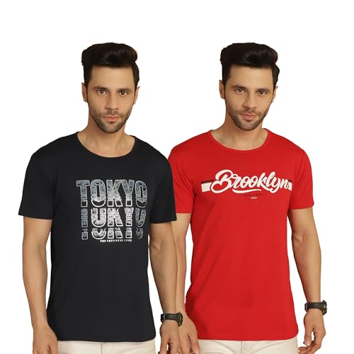 Image of Mack Jonney Regular Fit Mens Tshirts(Pack of 2-MACK631784)