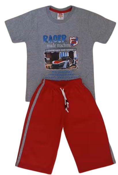 Kids Sleeveless Cotton Printed Top and Bottom Set, 6-7 years-image-19
