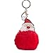 Produktbild sudalv1971 Weihnachten Santa Schlüsselring Fluffy Ball Schlüsselbund Auto Schlüsselhalter Ring Handtasche Hängendes Dekor Geschenk rot