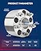 KAX 5x4.5 Wheel Spacers,3 inch 5 Lug Hub Centric Wheel Spacers fit for Altima, Rogue, Sentra, Maxima, Murano, Pathfinder, Rogue Sport, QX50, Rogue Select with M12x1.25 Studs 66.1mm Hub Bore,2Pcs