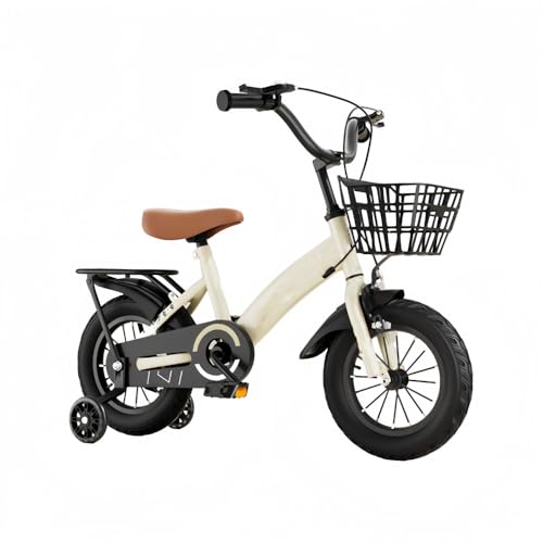 MORLU 子供用自転車、敏感なデュアルブレーキ、衝撃吸収性と耐摩耗性に タイヤ、補助輪、フロントバスケット、女の子と男の子へのプレゼント、入学、誕生日のお祝いなどに最適です組み立て簡単 、12/14/16インチ、子供用女の子 男の子 プレゼント 入学 お