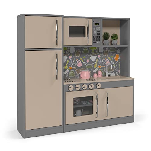 Cozinha Infantil de Brinquedo Diana com Refrigerador 100% MDF
