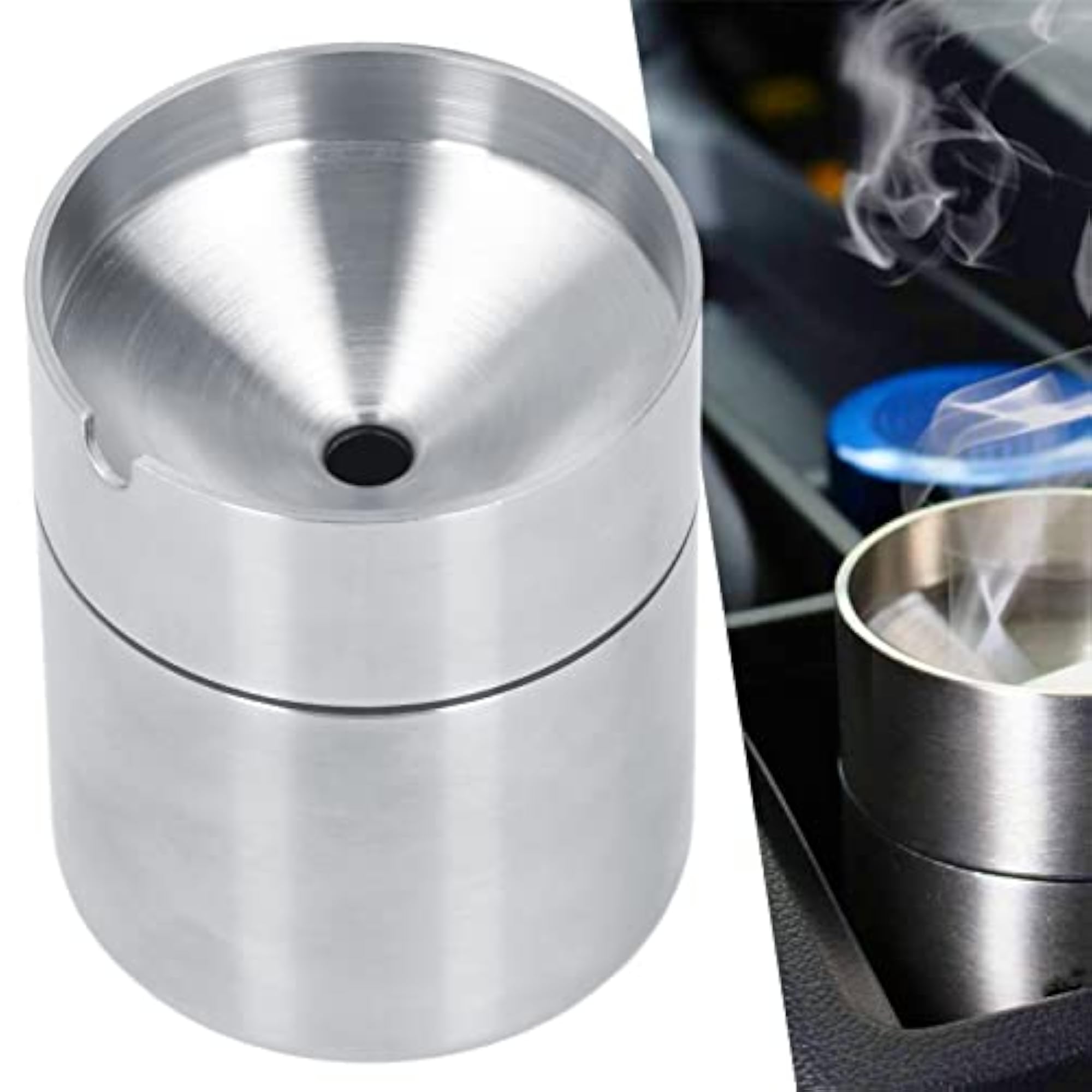 304 Stainless Steel Smokeless Ashtray for Outdoor Use