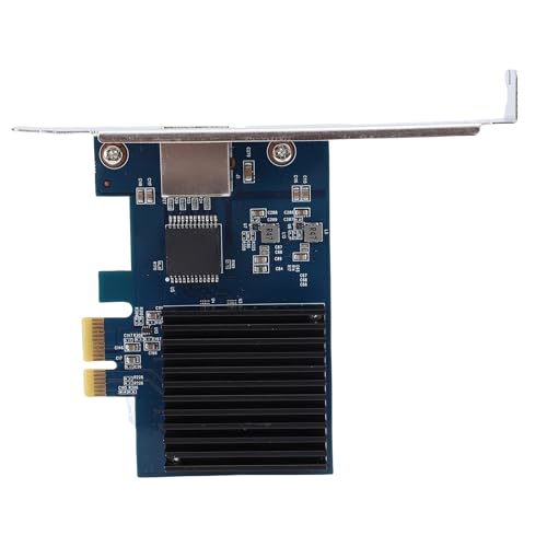 XUMIUZIY 10G PCIe Network Card, 10Gbps Ethernet Adapter with RTL8127 Chipset, PCI Express Gen 4 X1, 10G 5G 2.5G 1G 100Mbps 10Mbps Multi Speed Support