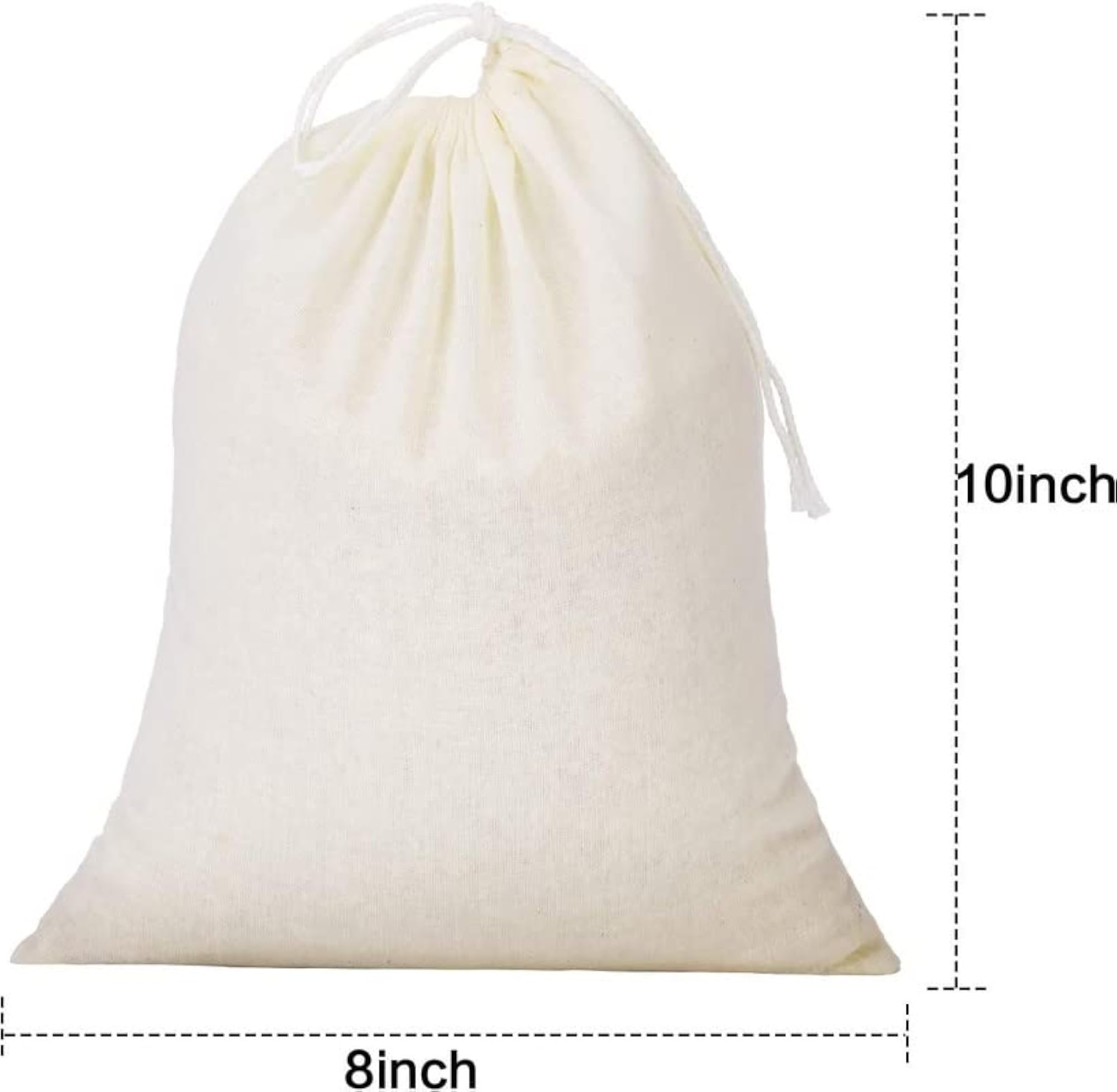 25 Pcs Muslin Bags, 8 x 10 Inch