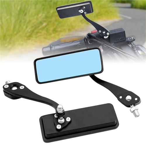 Espejos Cafe Racer rectangulares para rutas urbanas en moto Chopper