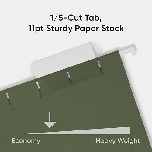 Smead Hanging Folder, Legal, 1/5 Cut Tab, 25 Per Box (64155) by Smead - Used condition - Image 5