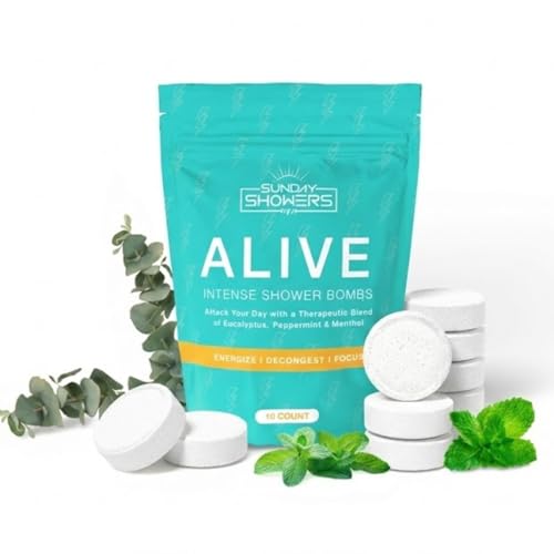 Alive Shower Bombs 10-Pack – Aromatherapy Steamers with Eucalyptus