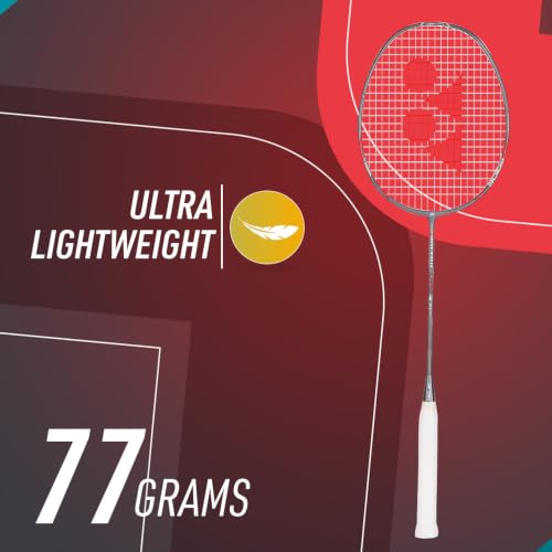 Image of Yonex Graphite Strung Badminton Racquet Voltric Lite 47i (G4, 77 Grams, 30 lbs Tension, Dark Gray)