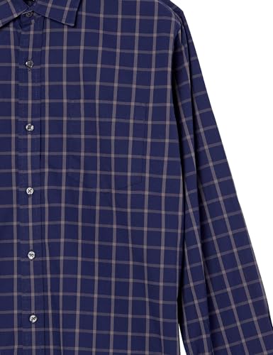 Image of Amazon Essentials Men's Regular-Fit Long-Sleeve Casual Poplin Shirt, Button Front, Business Casual, Collared