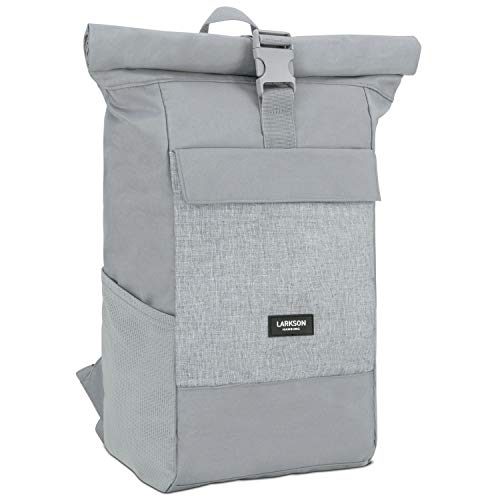 Mochila Desplegable Hombre y Mujer Gris: Larkson No 4 Bolso Hecho de Botellas Pet Recicladas