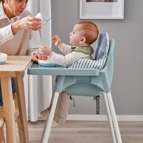 Amazon | IKEA イケア ハイチェア トレイ付き グレーブルー/ホワイト