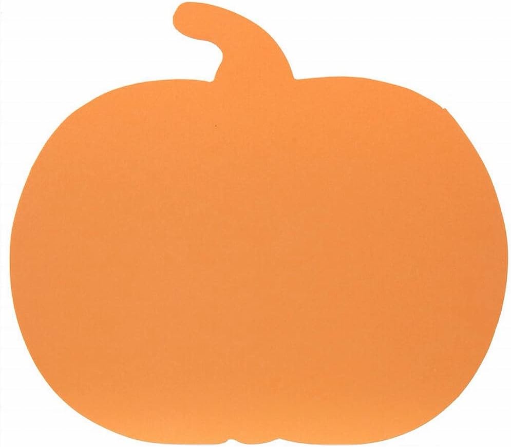 Set of 24 Orange Pumpkin Cutouts Cardstock 7 inches Craft for Fall, Thanksgiving and Halloween School Kid Fun