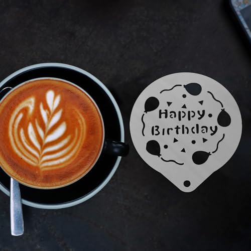 Cabilock Coffee Stencil 3.74In Stainless Steel Printing Mold for Latte, Cappuccino, Cake, and Cookie Decorating Baking Essentials - Image 9