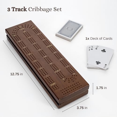Juego de Mesa Clásico Cribbage de Madera con Grabado Personalizado miniatura 7