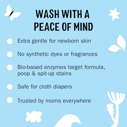 Molly's Suds Baby Liquid Laundry Detergent | Removes Formula, Poop & Spit-Up Stains | Extra Gentle for Infants, Babies, Toddlers (Fragrance Free, 100