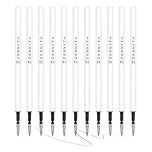MengRan 4.3'' Gel Ink Pen Refills for Click Pens, 0.5mm Fine Point Tip, Original ZENNYTH Livelyline Gel Ink Refills (10 Pcs Black Ink)