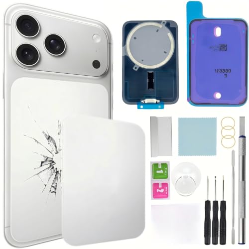 Vitre arrière iPhone 17 Pro Max argenté objectif cadre outils