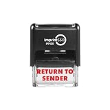 Imprint 360 AS-IMP1016 - RETURN TO SENDER, Heavy Duty Commerical Quality Self-Inking Rubber Stamp, Red Ink, 9/16