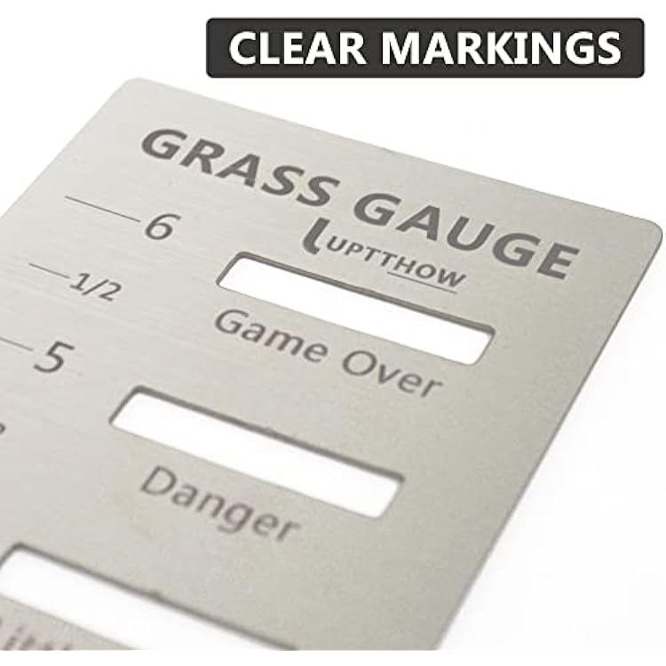 Grass Gauge Gardening Weeding Ultimate Lawn Tool Yard Landscaping Plant Growth Height Measurement Stainless Steel Ruler Gift for Lawn Enthusiast, Dad and Friends