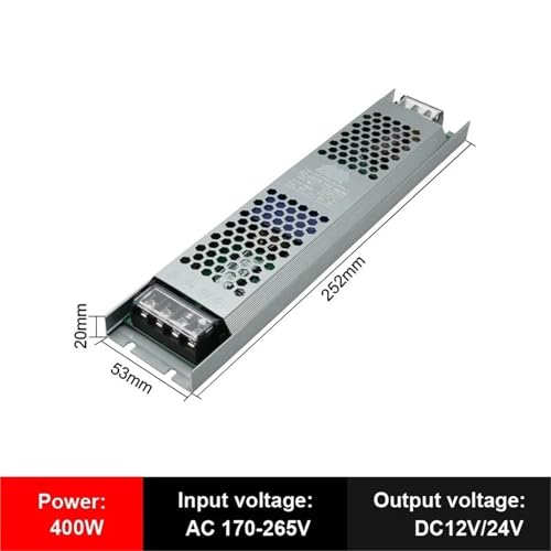 Alimentation LED 24V 400W en aluminium avec boîtier mince AC DC